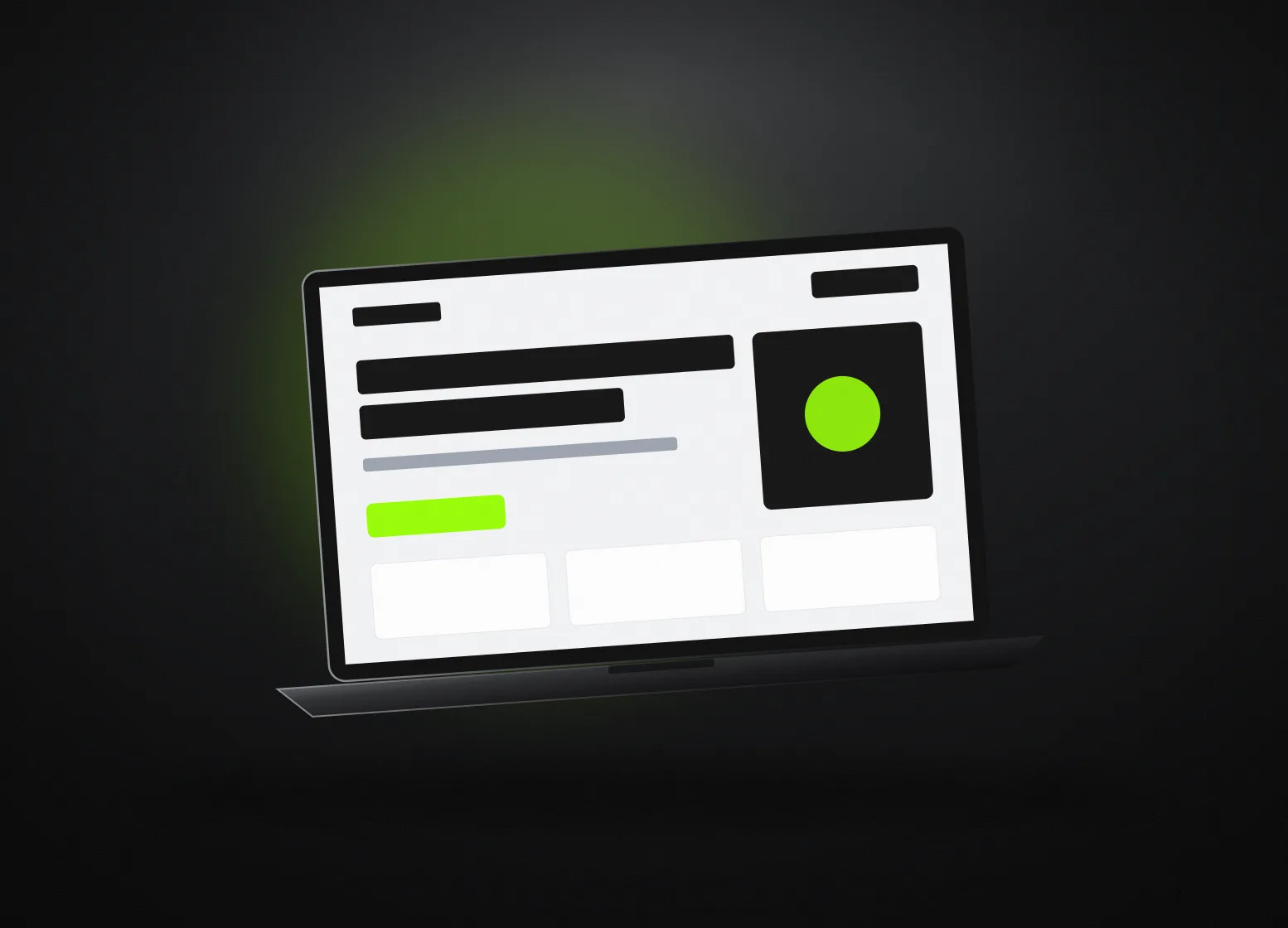 Portátil con una página web pensada para convertir visitas en consultas